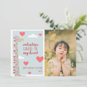 Giraffe Classroom Valentijn Foto Kaart (Staand voorkant)