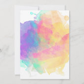 Giraffe Colorful Birthday Card Kaart (Achterkant)