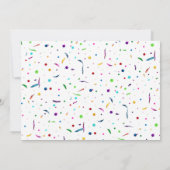 Giraffe Confetti Kids Verjaardagsfeest Kaart (Achterkant)