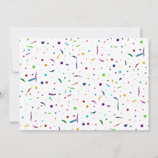 Giraffe Confetti Kids Verjaardagsfeest Kaart (Achterkant)