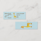 Giraffe Contactkaartje (Voorkant / Achterkant)