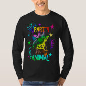 Giraffe Cool Party Animal T-shirt (Voorkant)