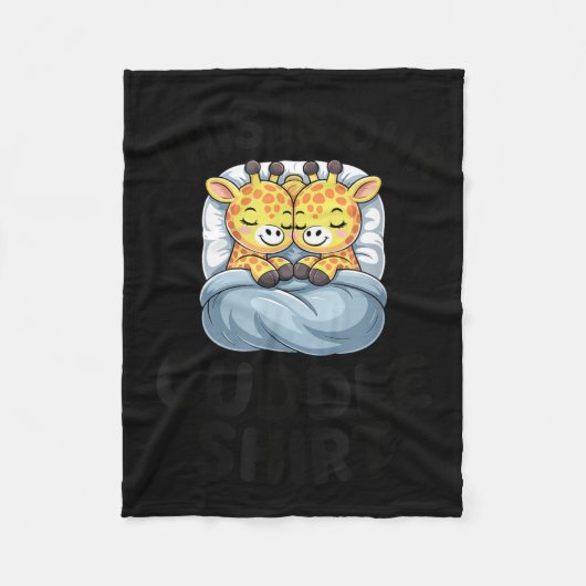 Giraffe Couple Cute Love This Is Our Cuddle  Fleece Deken (Voorkant)