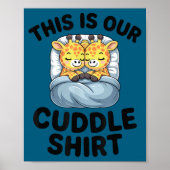 Giraffe Couple Cute Love This Is Our Cuddle  Poster (Voorkant)