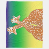 Giraffe Couple Fleece Blanket Deken (Voorkant)