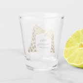 Giraffe Couple Wedding Anniversary Shot Glas (Achterkant)