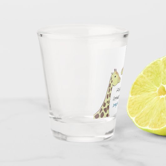 Giraffe Couple Wedding Anniversary Shot Glas (Links)