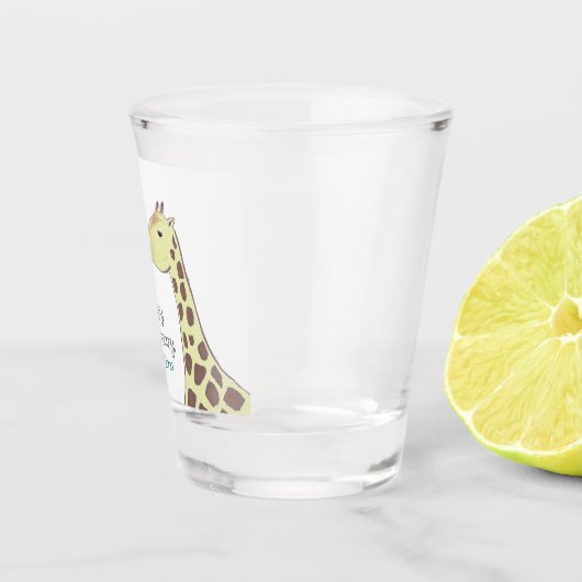 Giraffe Couple Wedding Anniversary Shot Glas (Rechts)