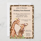 Giraffe Couple Wedding Renewal Vows Kaart (Voorkant)