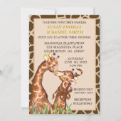 Giraffe Couple Wedding Uitnodiging (Voorkant)