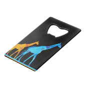 Giraffe Creditkaart Flessenopener (Voorkant Gekanteld)