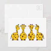 Giraffe Cute Cartoon Briefkaart (Voorkant / Achterkant)