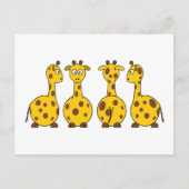 Giraffe Cute Cartoon Briefkaart (Voorkant)