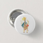 Giraffe Cute Hug Button | Speciaal cadeau voor kin (Voorkant /achterkant)