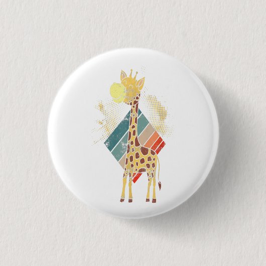 Giraffe Cute Hug Button | Speciaal cadeau voor kin (Voorkant)