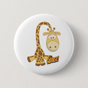 Giraffe Cute Kawaii Cartoon Ronde Button 5,7 Cm