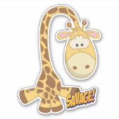 Giraffe Cute Kawaii Cartoon Sticker (Voorkant)