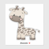 Giraffe Cute Kawaii Cartoon Sticker (Vel)