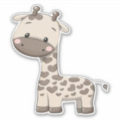 Giraffe Cute Kawaii Cartoon Sticker (Voorkant)