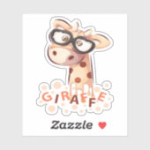 Giraffe Cute Kawaii Cartoon Sticker (Vel)