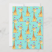 Giraffe Cute Kinderen 1e verjaardag Girls Kaart (Achterkant)