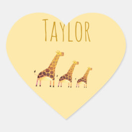 Giraffe Cuteness Safari Hart Sticker