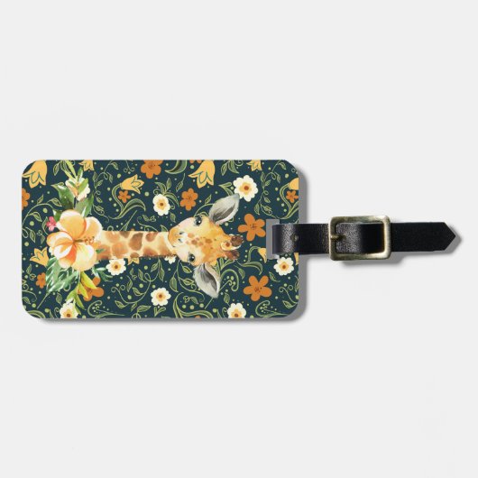 Giraffe Cutie Bagagelabel (Voorkant horizontaal)