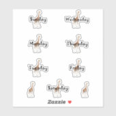 Giraffe dagen op het Weekblad Sticker (Vel)