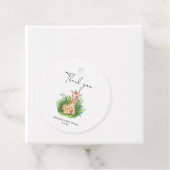 Giraffe - Dank u baby shower Bedankjes Labels (In situ)