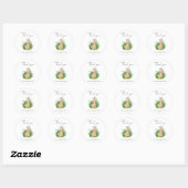 Giraffe - Dank u baby shower Ronde Sticker (Vel)
