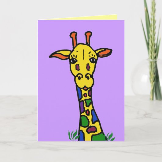 Giraffe dank u kaart (Voorkant)