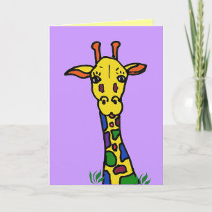 Giraffe dank u kaart