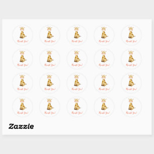 Giraffe Dank u Ronde Sticker
