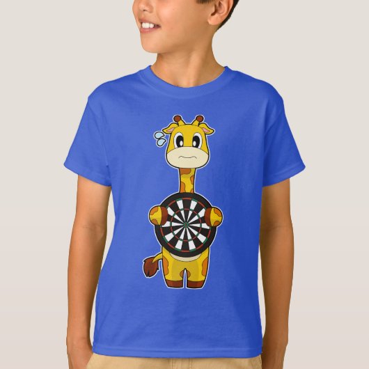 Giraffe Darts Dartboard T-shirt (Voorkant)
