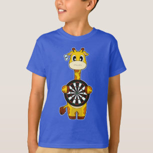 Giraffe Darts Dartbord T-shirt