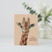 Giraffe das Safari Tier Aquarell  Briefkaart (Staand voorkant)