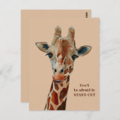 Giraffe das Safari Tier Aquarell Briefkaart (Voorkant / Achterkant)