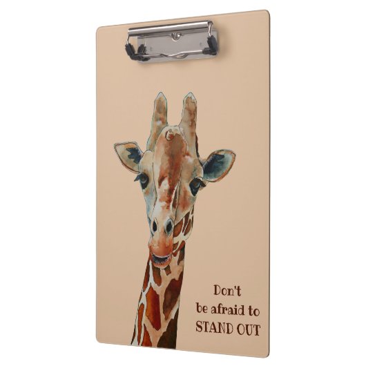 Giraffe das Safari Tier Aquarell Klembord (Links)
