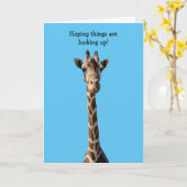 Giraffe denken aan Kaart (Gele Bloem)