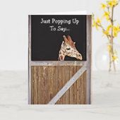 Giraffe denkt aan uw Kaart (Gele Bloem)