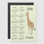Giraffe Design 2026 Calendar Magnetic Card (Voorkant / Achterkant)
