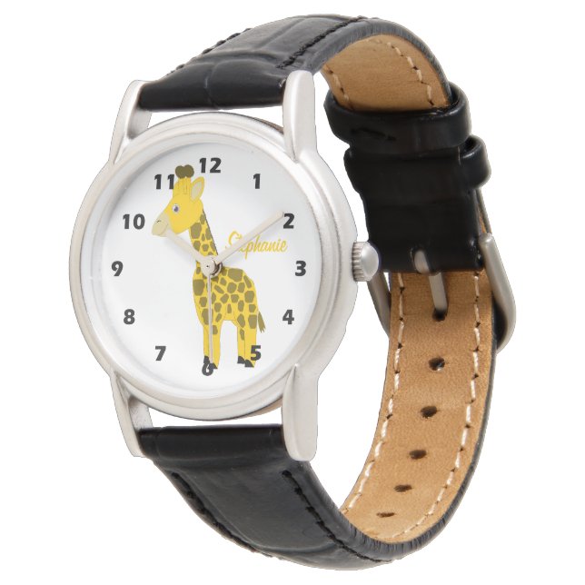 Giraffe Design Horloge (Gekanteld)