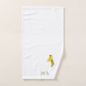 Giraffe Design Monogrammed Bad Handdoek (Handdoek)