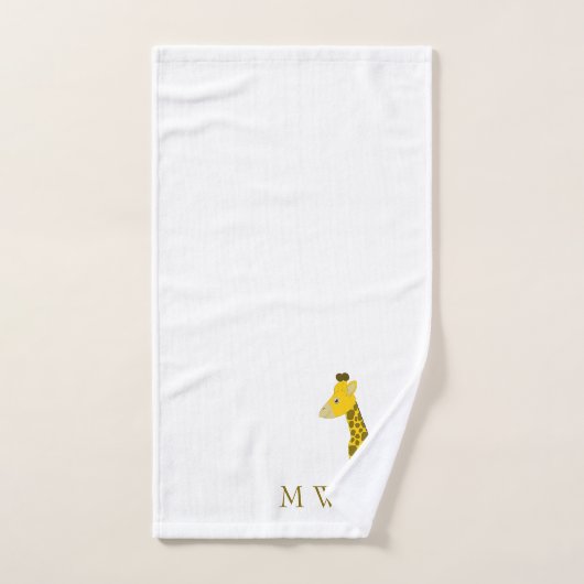 Giraffe Design Monogrammed Bad Handdoek (Handdoek)