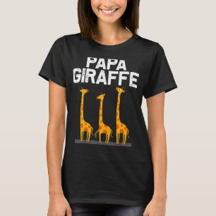 Giraffe Design voor papa Mannen Safari Wildlife An T-shirt
