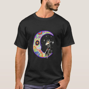 Giraffe Dia De Los Muertos Skelet T-shirt