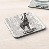 Giraffe dictionary Art Drankjes Onderzetter (Linkerzijde)