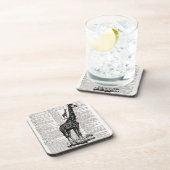 Giraffe dictionary Art Drankjes Onderzetter (Rechterzijde)