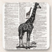 Giraffe dictionary Art Drankjes Onderzetter (Voorkant)