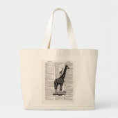Giraffe dictionary Art Grote Tote Bag (Voorkant)